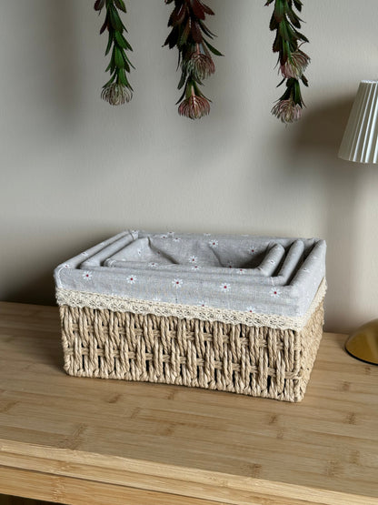 Morena Hasır 3 Boy Banyo Sepet Seti - 4. görsel