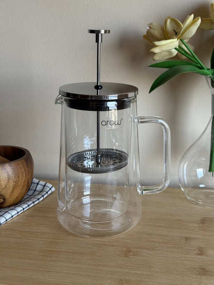 Vienna Çift Cidarlı Cam French Press 1 Litre KOD:3411