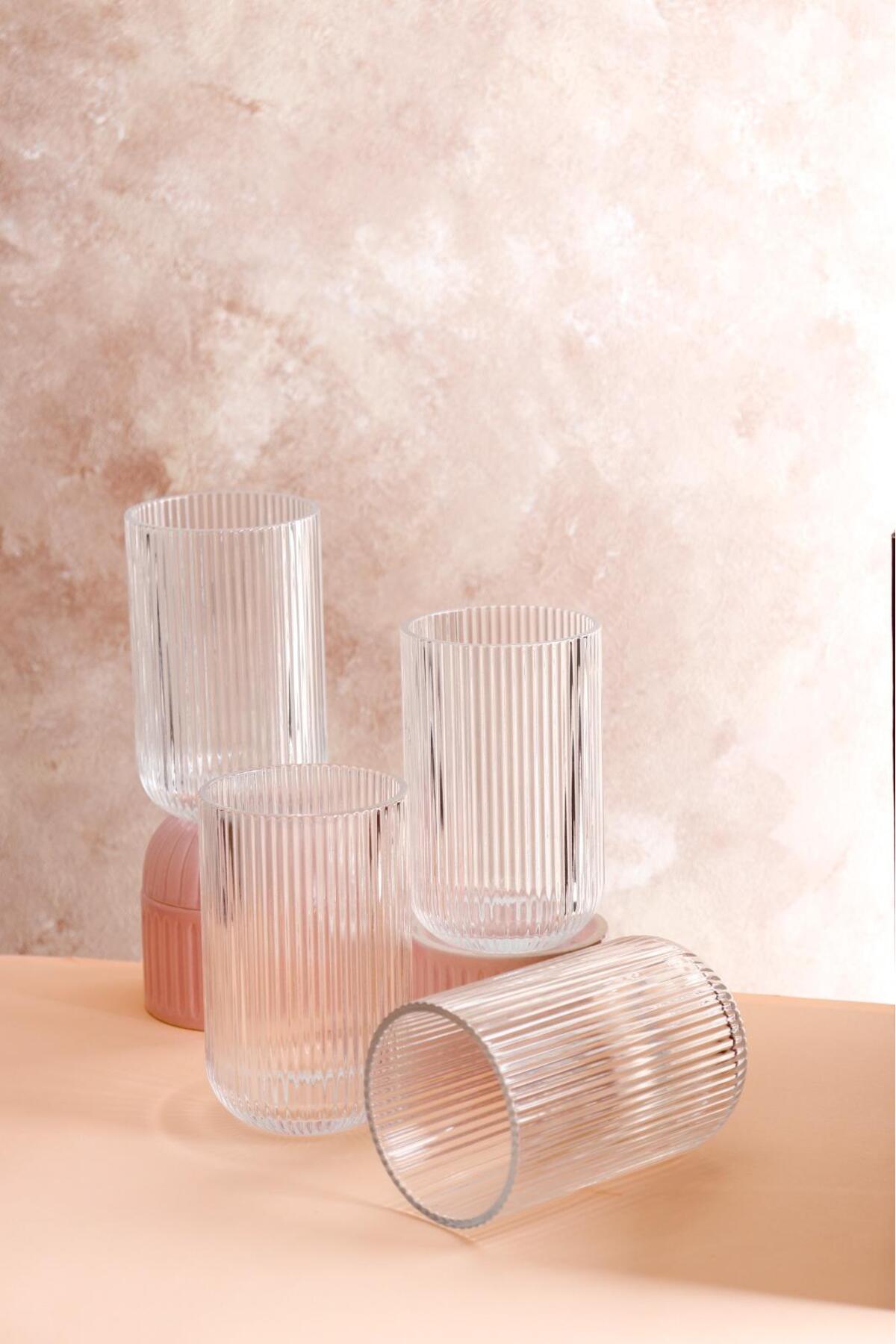 Aster 4 Adet Cam Bardak 440 ml