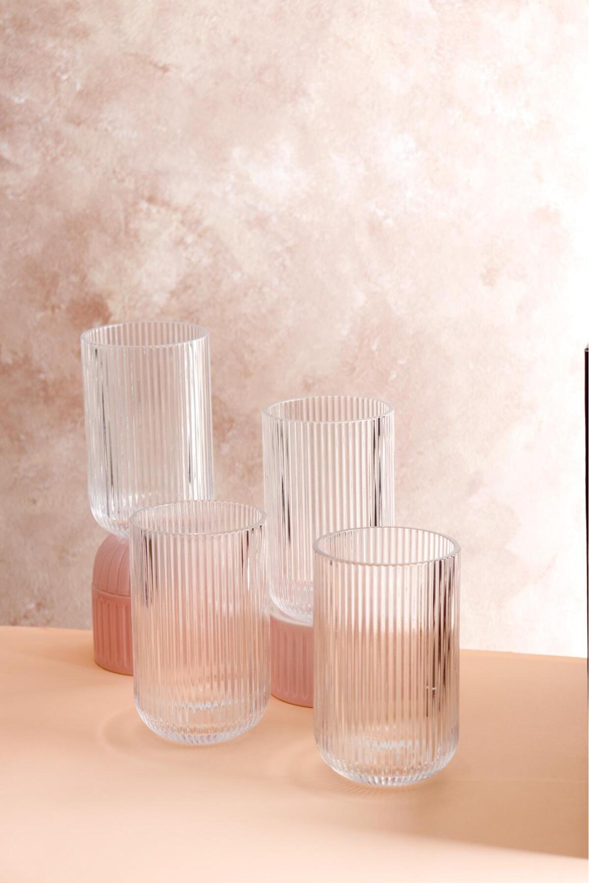 Aster 4 Adet Cam Bardak 440 ml