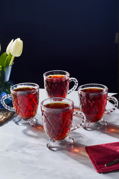 Taylar 4'lü Cam Ayaklı Bardak