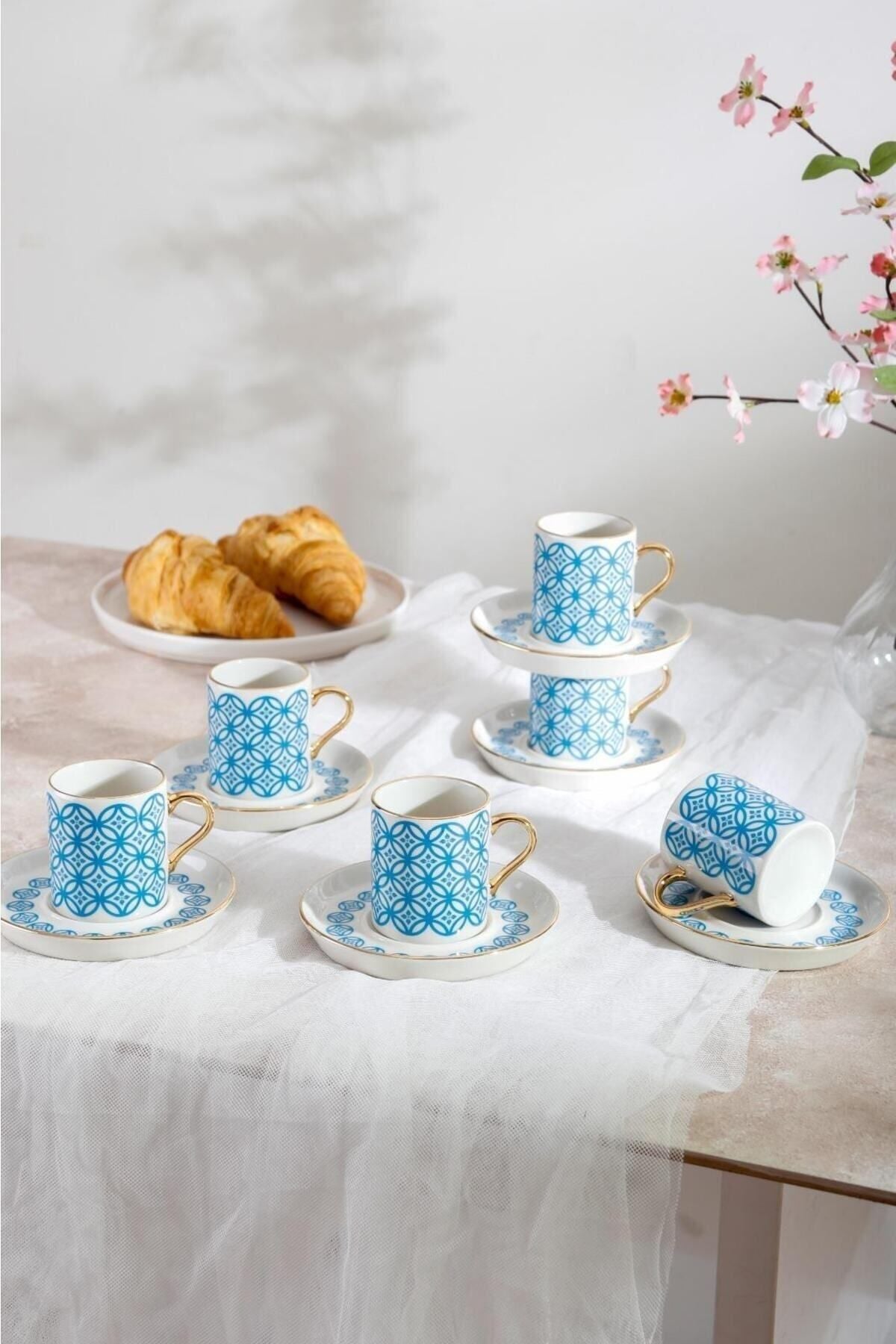 Morocco Blue 12 Parça Fincan Takımı – 6 Kişilik Fincan Takımı