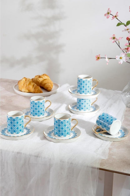 Morocco Blue 12 Parça Fincan Takımı – 6 Kişilik Fincan Takımı