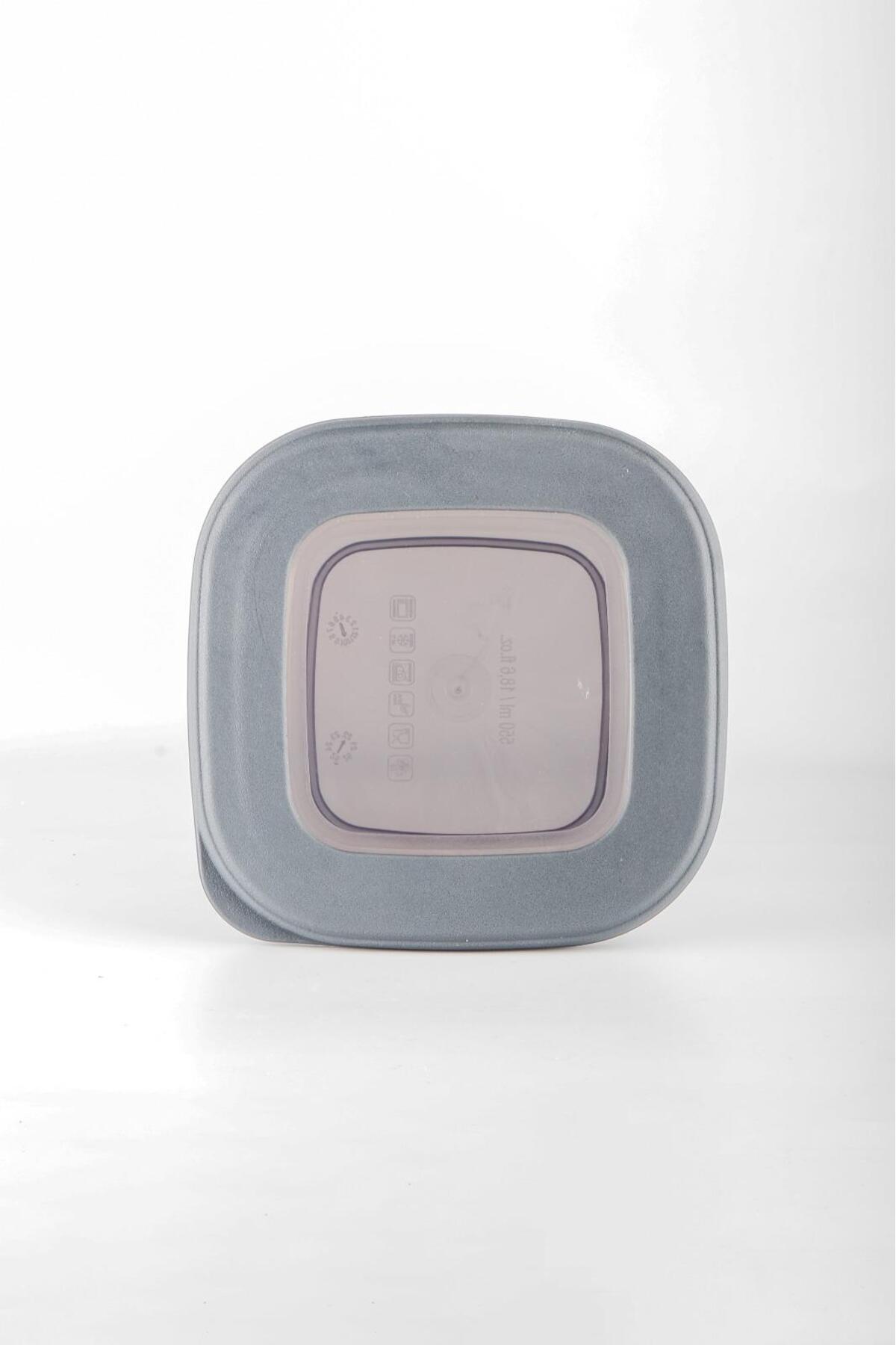 12'li Mega Set Kare Erzak Saklama Kabı - 4x 0,55lt 1,2 Lt 1,75lt Antrasit
