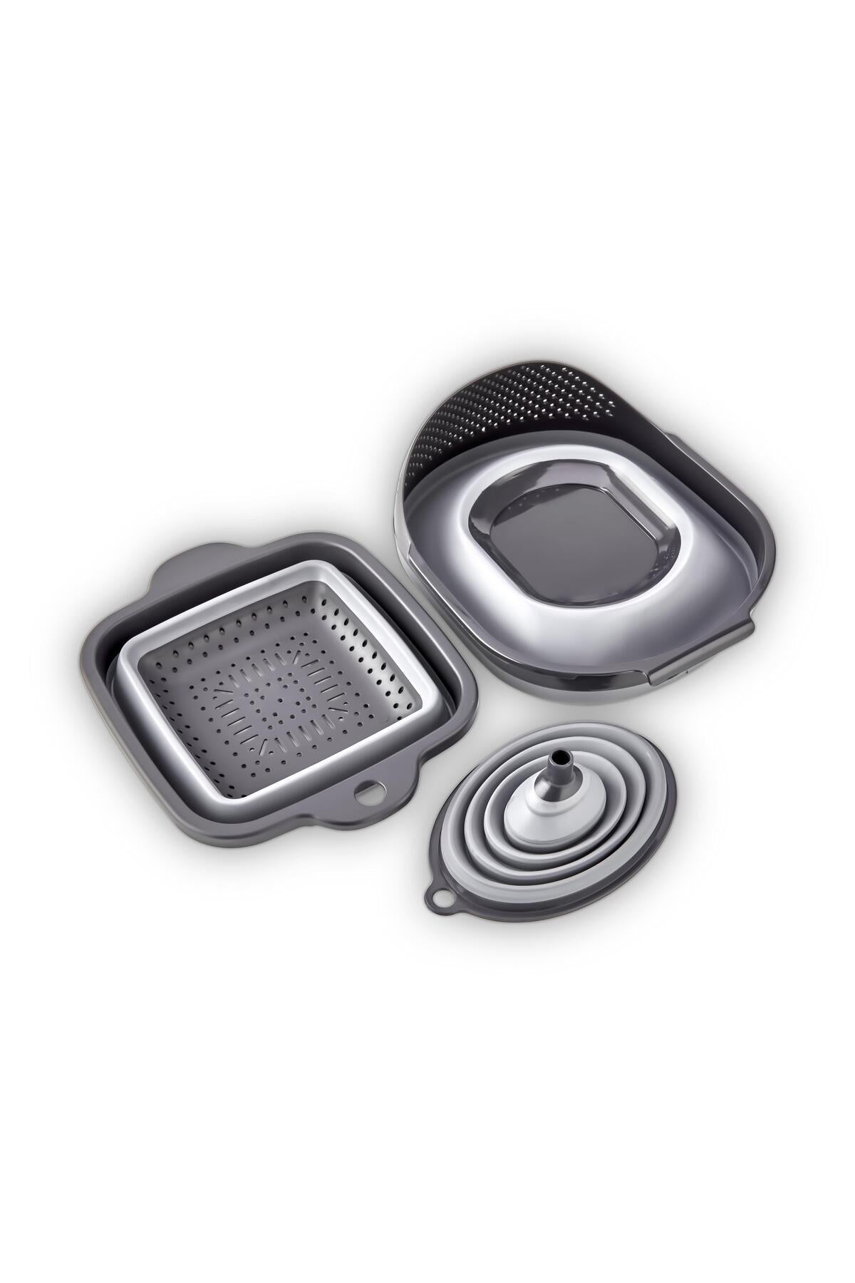 Katlanır 3 Parça Mutfak Süzgeç Seti – Collapsible Set