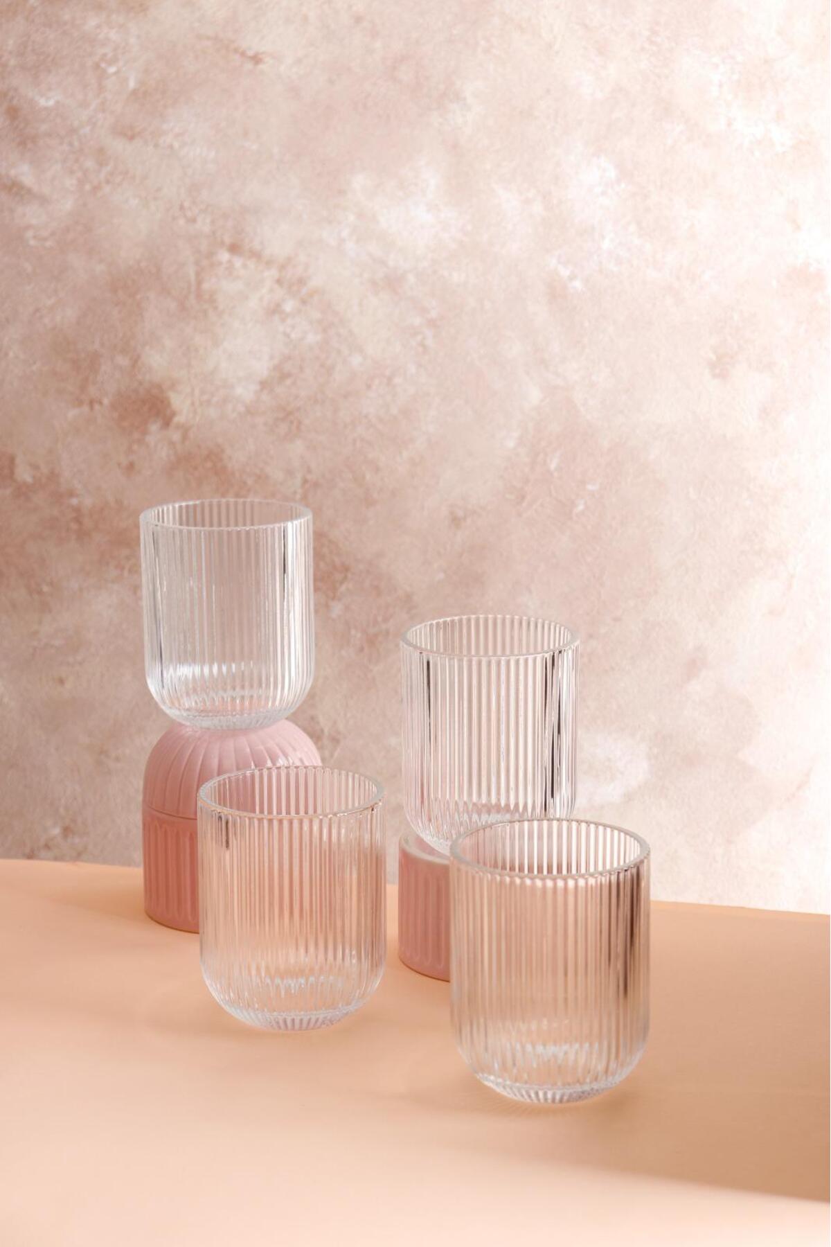 Aster 4 Adet Cam Bardak 275 ml