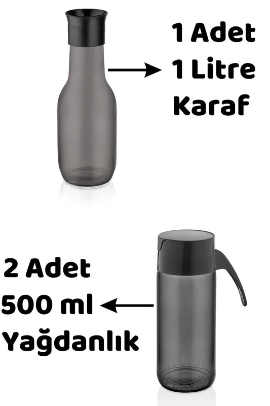 Füme Rainbow 7 Parça Mutfak Seti – Karaf Sürahi Yağlık Rende Limon Sıkacağı Tuzluk