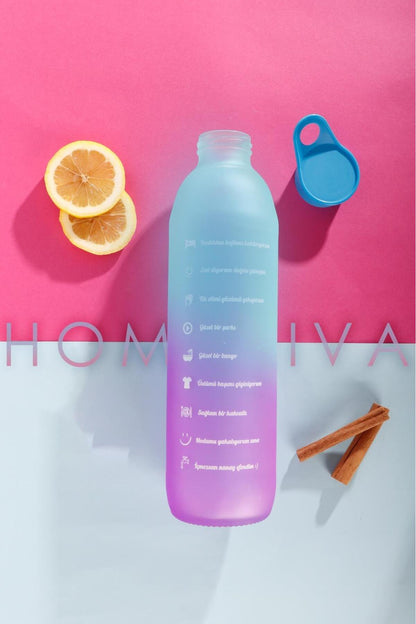 Cam Motivasyonlu Matara 1 Lt - Mor