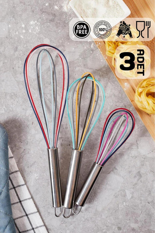 3 Boy Silikon Uçlu Çırpıcı