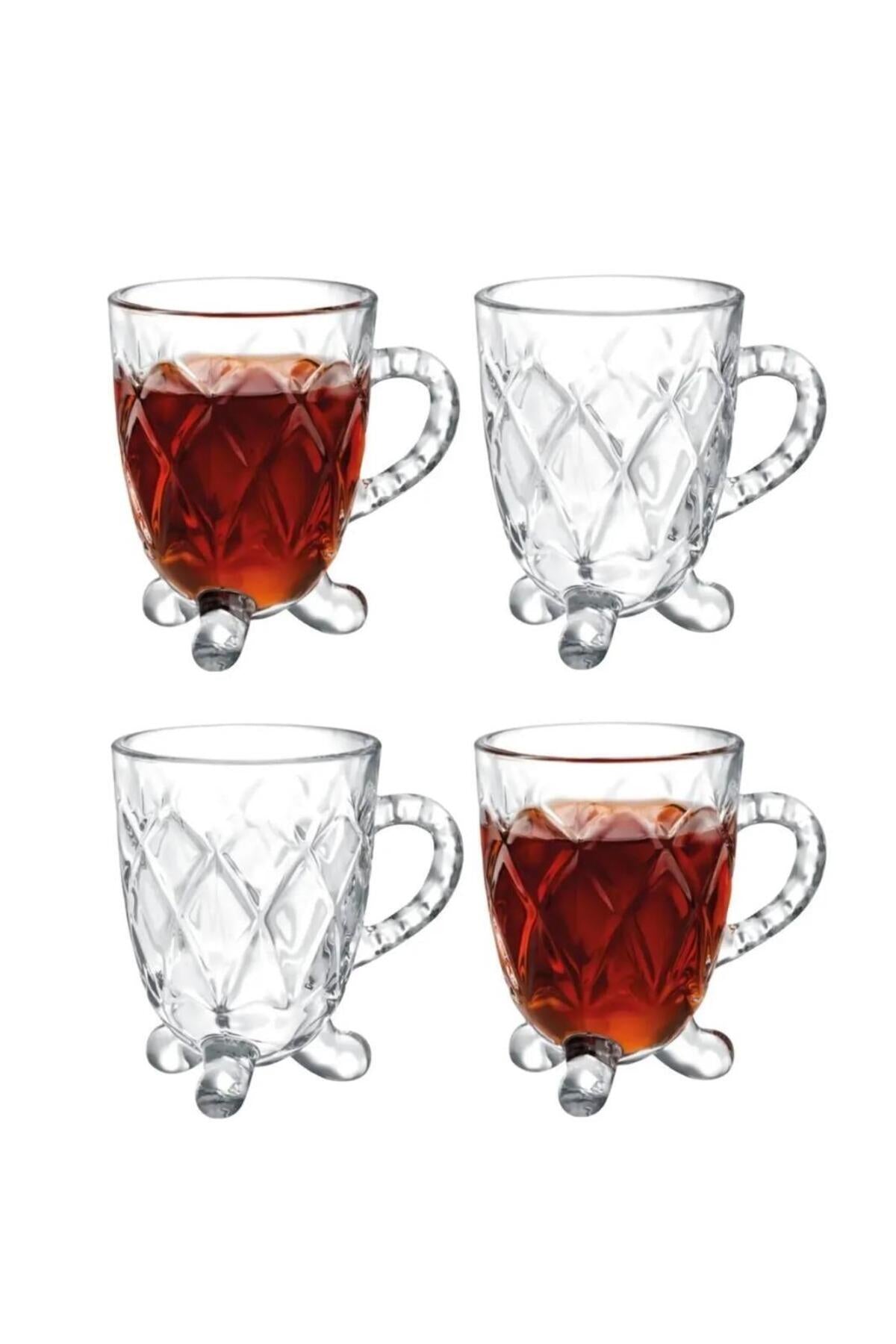 Taylar 4'lü Cam Ayaklı Bardak