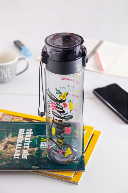 1 Adet Desenli Su Matarası 800 Ml