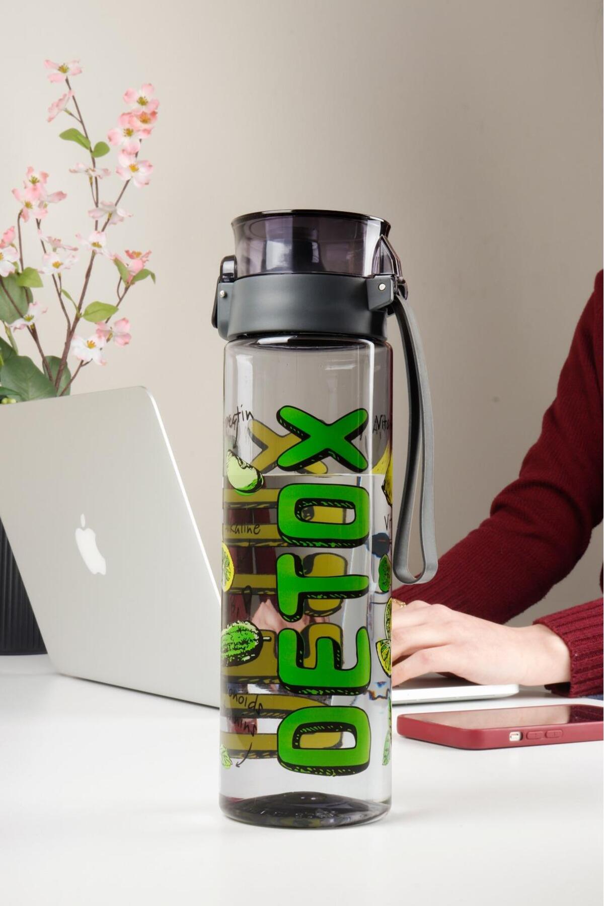 1 Adet Desenli Su Matarası 800 Ml