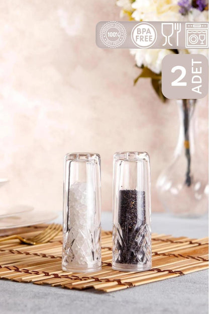 Agave 2 Adet Cam Tuz Ve Karabiberlik Seti – Tuzluk Ve Karabiberlik