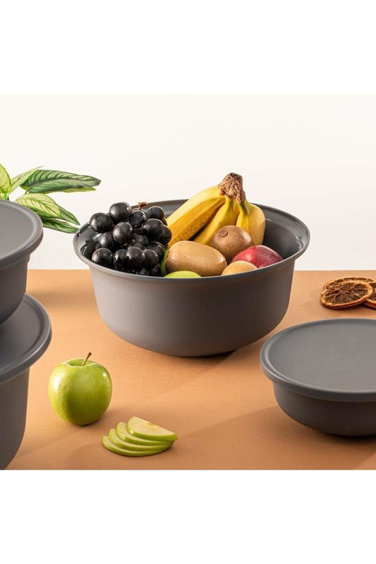 4 Boy Kapaklı Saklama Kabı Seti - Hamur Mayalama Kabı (7,5 Lt + 4lt + 2lt + 1lt)