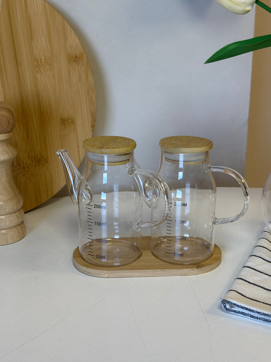 Comelly Bambu Standlı Mini Boy Yağdanlık Seti KOD:237