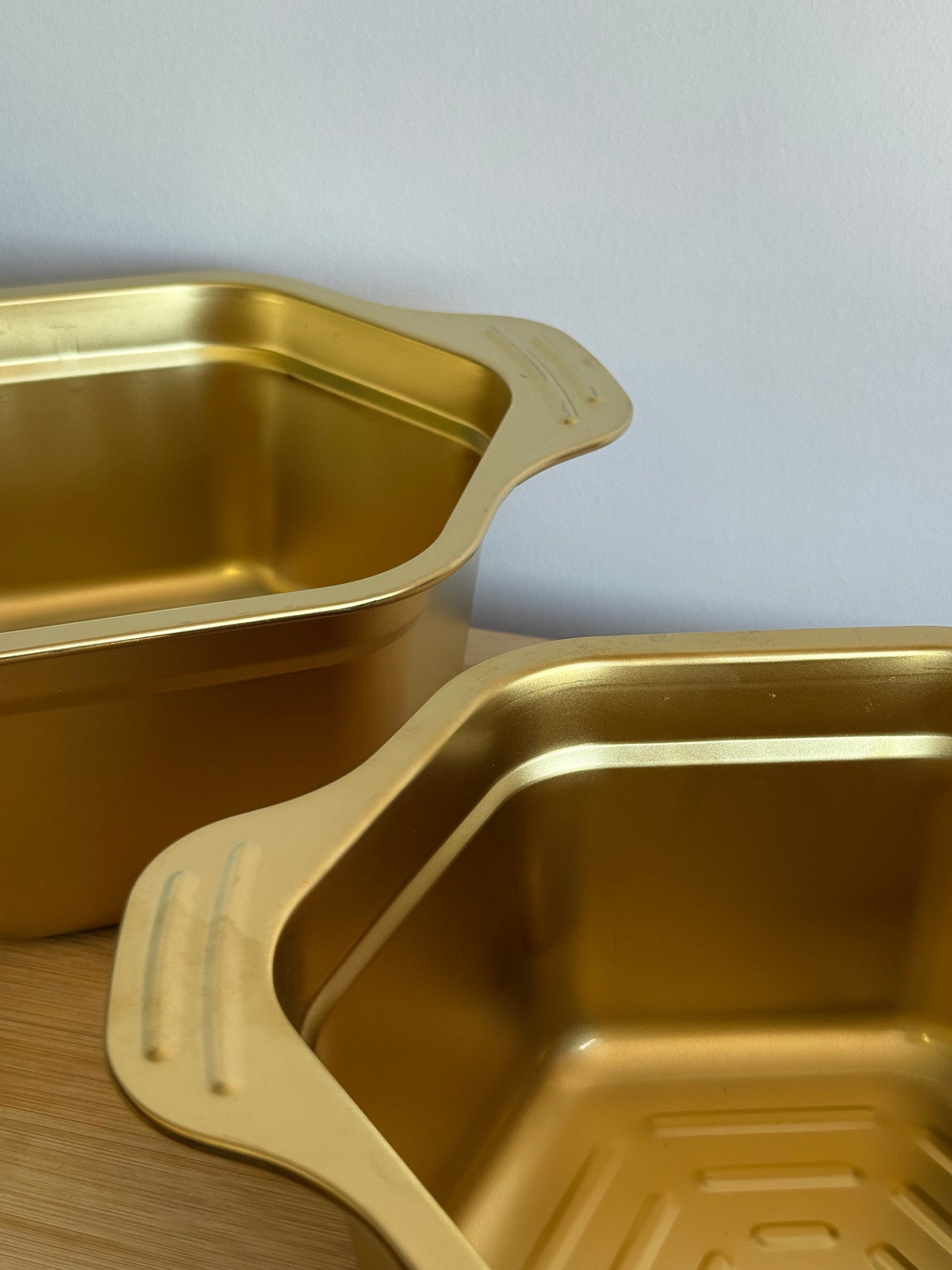 Garden Altıgen İki Boy Karaştırma Kase 22 cm, 20 cm, Gold KOD:9874-75
