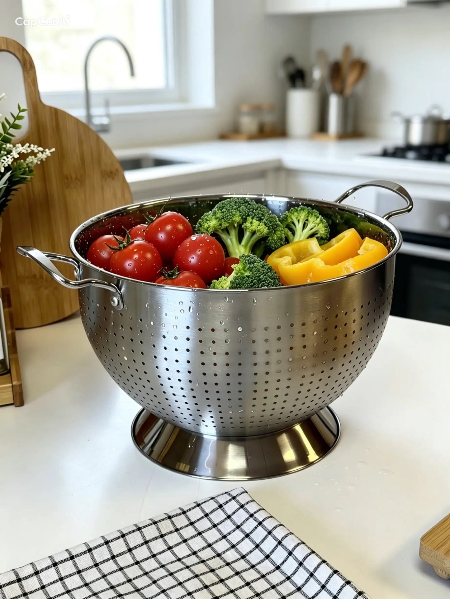 Vudy Dev Boy Kulplu Süzgeç 30 cm 6 Litre KOD:9837