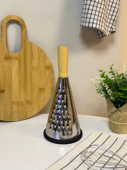 Grater Yuvarlak Bambu Tutmalı Kaydırmaz Taban Rende KOD:2874