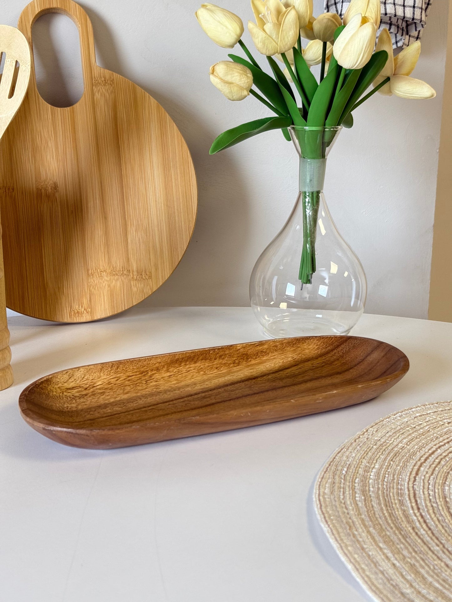 Melo Akasya Ağacı Oval Sunumluk 33x13 cm KOD:0065