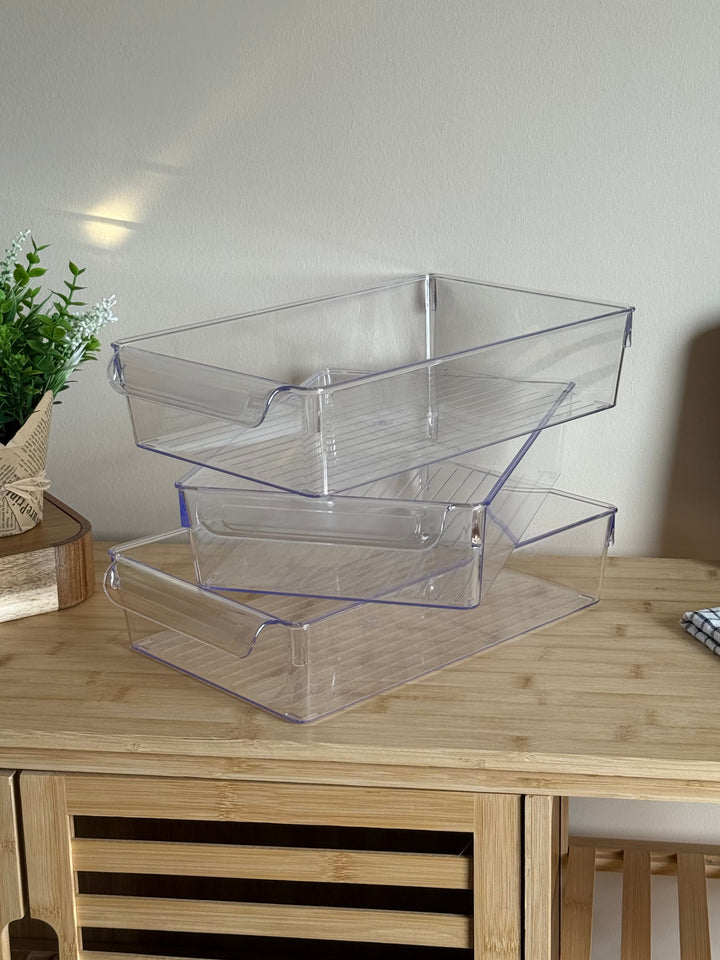 Soft Chef Şeffaf Buzdolabı Organizer 3 Adet