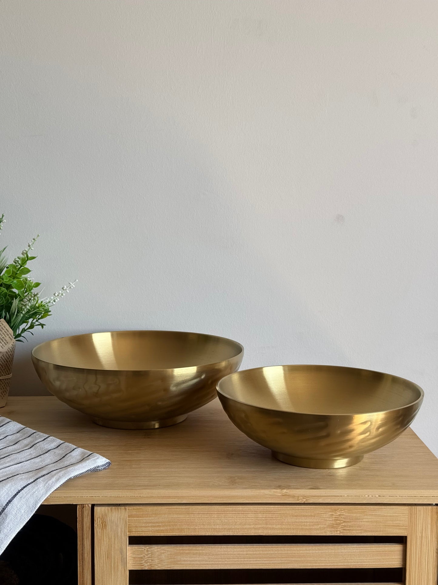 Garden Çift Çidarlı Çizgili İki Boy Çelik Sunum Kase KOD:10075-74
