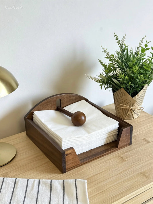 Modern Akasya Ağacı Kare Peçetelik KOD:50158