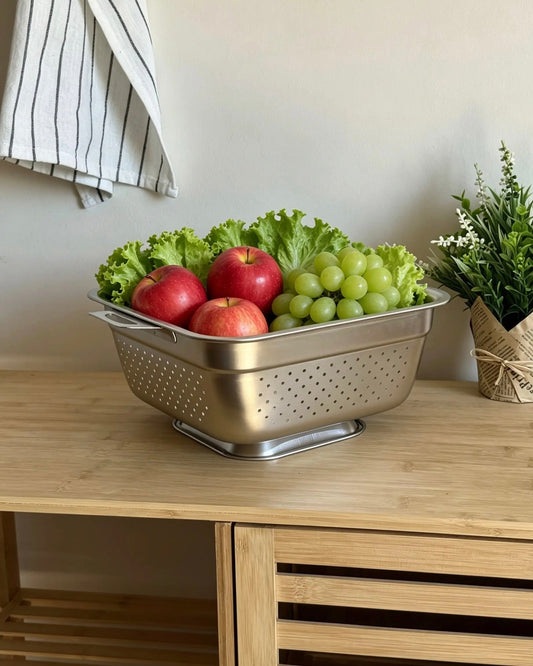 Garden Kare Kulplu Süzgeç 26 cm, KOD:9850