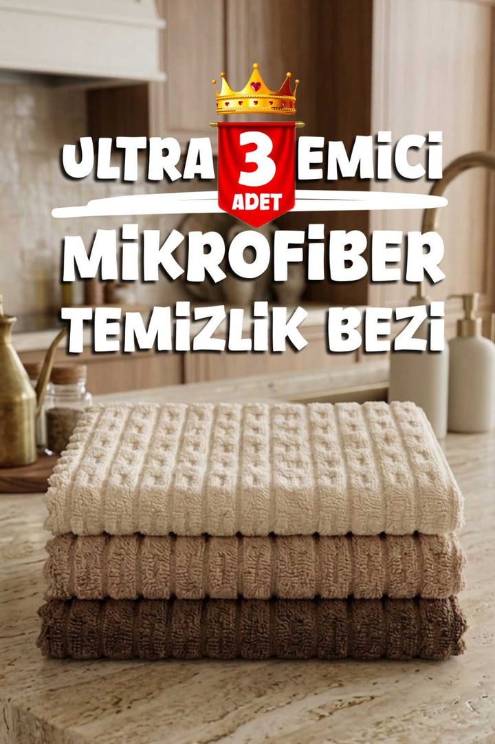 Mikrofiber Temizlik Bezi 3’lü Set