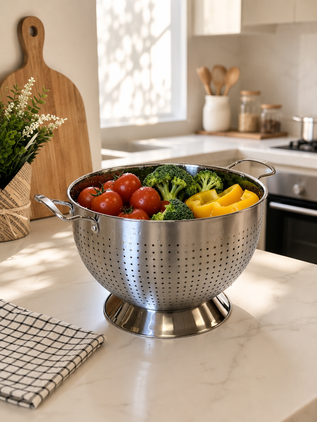 Vudy Dev Boy Kulplu Süzgeç 30 cm 6 Litre KOD:9837
